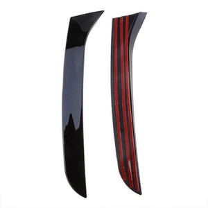 2011-2015 Volkswagen Passat B7 Variant Wagon Pair Rear Window Side Wing Spoiler Gloss Black Generic