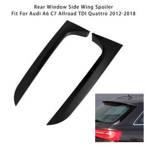 2012-2018 Audi A6 C7 Pair Rear Window Side Wing Spoiler Gloss Black Generic