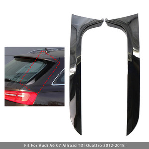 2012-2018 Audi A6 C7 Pair Rear Window Side Wing Spoiler Gloss Black Generic