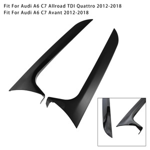 2012-2018 Audi A6 C7 Pair Rear Window Side Wing Spoiler Gloss Black Generic