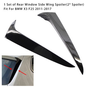 2011-2017 BMW X3 F25 Pair Rear Window Side Wing Spoiler Gloss Black Generic