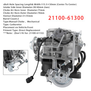 1984-1992 Toyota 3F Land Cruiser FJ62 FJ70 FJ73 Carburetor Carb 21100-61300 Generic