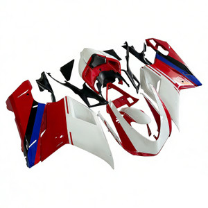 2007-2011 Ducati 1098 1198 848 Amotopart Fairings White & Red Xerox Racing Customs Fairing