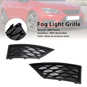 2012-2017 Seat Leon Cupra 5F Front Honeycomb Fog Light Grille Cover Black Generic