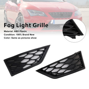 2012-2017 Seat Leon Cupra 5F Front Honeycomb Fog Light Grille Cover Black Generic