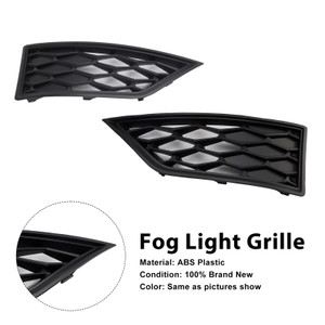 2012-2017 Seat Leon Cupra 5F Front Honeycomb Fog Light Grille Cover Black Generic