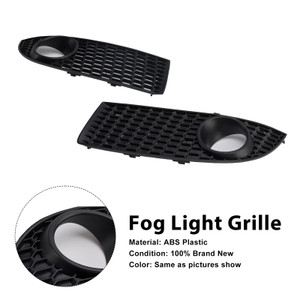 2005-2007 Volkswagen Bora Front Honeycomb Fog Light Grille Cover Black Generic