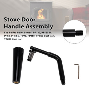 Threaded Door Handle Assembly for PelPro Stoves PP60 PP70 PP130 PP150 PPC90 TSC90, Quadra-Fire Stoves Outfitter-I/II, Pleasant Hearth Stoves PH35PS PH50CABPS PH50PS # SRV7093-024D