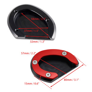 Kickstand Enlarge Plate Pad fit for Bonneville Bobber T100 T120 18-20 Red