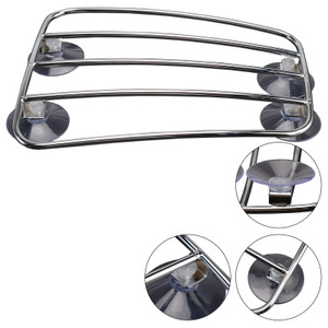Motorcycle Fuel Tank Luggage Rack with 4 Suction Cups Chrome Universal
