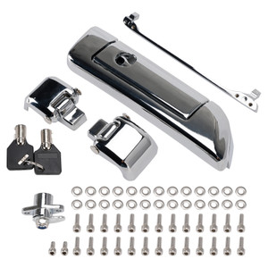 2014-2023 Touring Razor Chopped King Tour Pack Hinges and Latch Kit Silver Generic