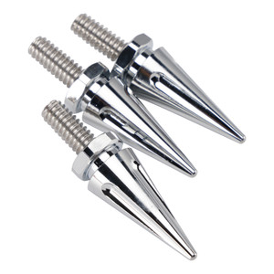 3 Spiked Windshield Bolts For Street Glide FLHX Electra Glide FLHT 96-13 Silver