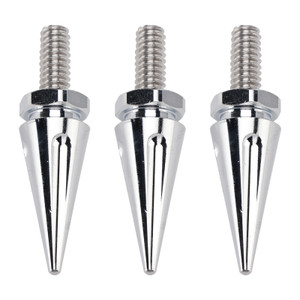 3 Spiked Windshield Bolts For Street Glide FLHX Electra Glide FLHT 96-13 Silver