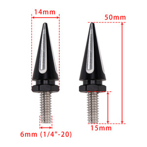 2014-2024 3 Spiked Windshield Bolts For Street Glide FLHX Electra Glide FLHT Black Generic