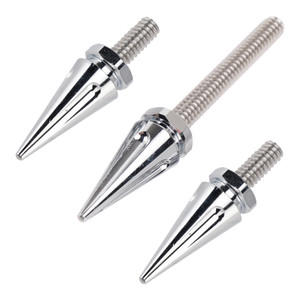 2014-2024 3 Spiked Windshield Bolts For Street Glide FLHX Electra Glide FLHT Silver Generic