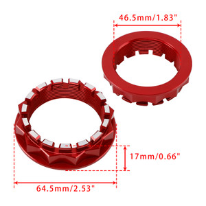 2007-2024 Ducati 1098 1198 Panigale 1199 1299 V2 V4 Diavel Rear Wheel Axle Nut Red Generic