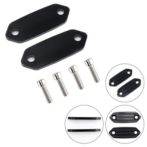 2013-2025 Kawasaki Ninja ZX6R Mirror Block Off Blanking Plates Black Generic