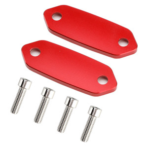 2013-2025 Kawasaki Ninja ZX6R Mirror Block Off Blanking Plates Red Generic