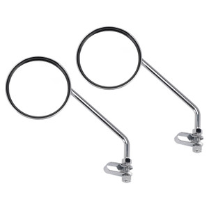 Classic Clamp On Universal Chrome Mirrors Cafe Racer Chopper Motorcycle Clamp-on Mirror