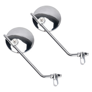 Classic Clamp On Universal Chrome Mirrors Cafe Racer Chopper Motorcycle Clamp-on Mirror