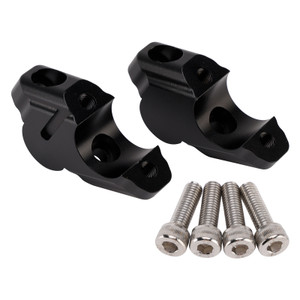 2019-2025 Yamaha Tenere 700 Rally & World Raid CNC Handlebar risers 30mm with offset 21mm Black Generic