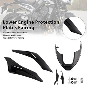 2023-2025 Triumph Street Triple 765 R/RS Lower Engine Protection Plates Fairing Black Generic