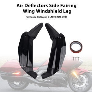 2018-2024 Honda Goldwing GL1800 Air Deflectors Side Fairing Wing Windshield Leg Black Generic