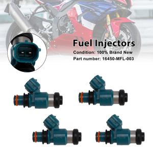 2008-2023 Honda CBR1000RR VFR1200F 4PCS Fuel Injectors 16450-MFL-003 Generic