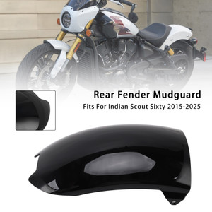 2015-2025 Indian Scout Sixty Rear Fender Mudguard Fairing Gloss Black Generic