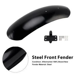2023-2025 Triumph Scrambler 400X Steel Front Fender Black Generic