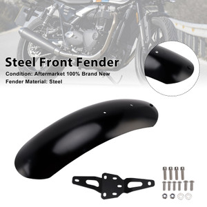2016-2025 Triumph Street Speed Twin 900 Steel Front Fender Black Generic