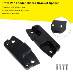2014+ touring Electra Street Glide Front 21" Fender Risers Bracket Spacer Black Generic