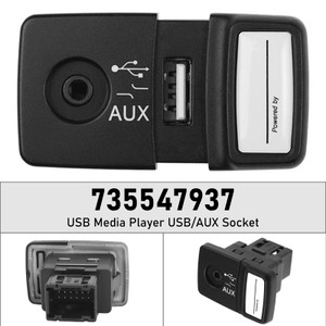 2008- 500 Abarth Punto Abarth USB Media Player USB/AUX Socket 735547937 Generic