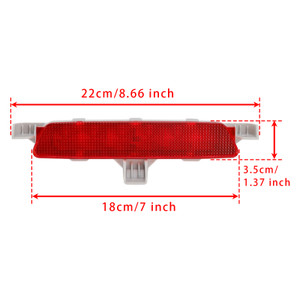 2008-2012 Chevrolet Malibu Rear High Mount Third Brake Light Lamp 15271122 Red Generic