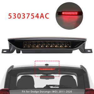 2007-2020 Dodge Caliber Durango Rear High Mount Third Brake Light Lamp 5303754AC Black Generic