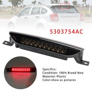 2007-2021 Jeep Compass Grand Cherokee Rear High Mount Third Brake Light Lamp 5303754AC Black Generic