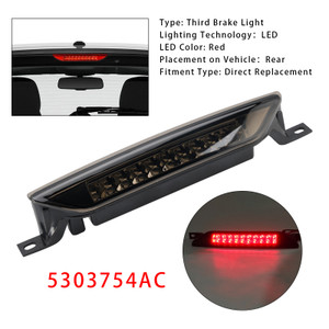 2007-2021 Jeep Compass Grand Cherokee Rear High Mount Third Brake Light Lamp 5303754AC Black Generic