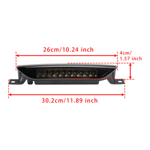 2007-2021 Jeep Compass Grand Cherokee Rear High Mount Third Brake Light Lamp 5303754AC Black Generic