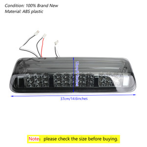 2007-2010 Ford Explorer Sport Trac Rear Brake Light High Mount Stop Light Black 02HLA1215ASM Generic