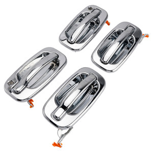 2001-2007 Chevrolet Silverado 1500 2500 3500 4PCs Front Exterior Door Handle Set Chrome 15745149 Generic