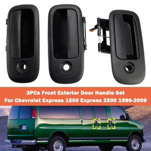 1996-2009 GM Savana 1500 2500 3500 3PCs Front Exterior Door Handle Set 15167641 Generic