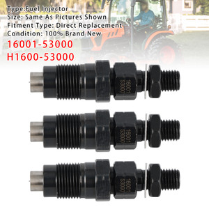 Kubota D722 D782 BX2230D Engine 3Pcs Fuel Injector 16001-53000 H1600-53000 Generic
