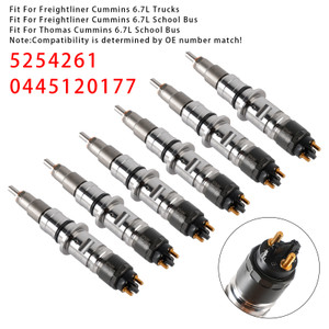 Thomas Cummins 6.7L 6Pcs Fuel Injector 5254261 0445120177 Generic