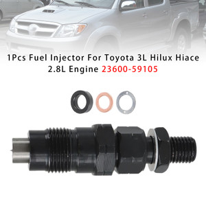 Toyota 3L Hilux Hiace 2.8L Engine 1Pcs Fuel Injector 23600-59105 Generic