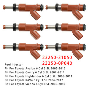 2007-2012 LEXUS ES350  6 Cyl 3.5L 6Pcs Fuel Injector 23250-31050 Generic