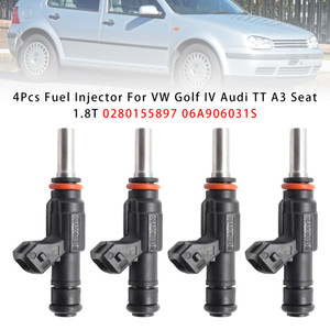 1997-2001 Volkswagen Golf IV Jetta 4Pcs Fuel Injector 0280155897 06A906031S Generic