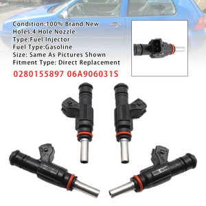 1999-2001 Seat Leon 1M1 Toledo II 4Pcs Fuel Injector 0280155897 06A906031S Generic