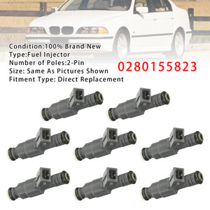 1998-2001 BMW 7 Series E38 8Pcs Fuel Injector 0280155823 Generic