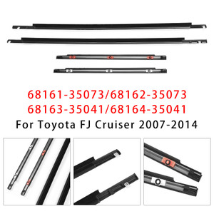 2007-2014 Toyota FJ Cruiser 4PCS Door Window Moulding Trim Seal Belt Weatherstrip Generic