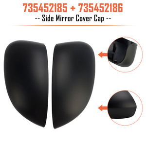 2007-2024 Fiat 500/500C Pair of Side Mirror Cover Cap 735452185 Generic